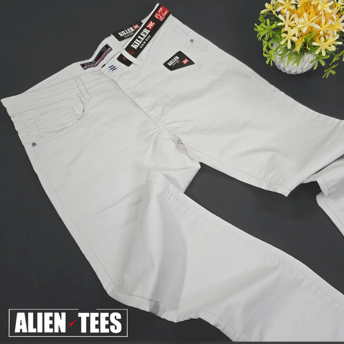 J161 White Premium Killer Jeans Pant