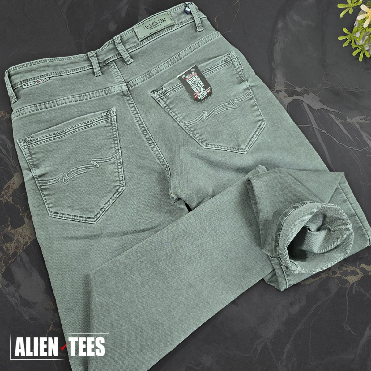 J167 Sea Green Jeans Pant