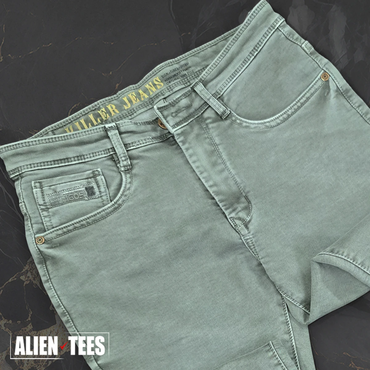 J167 Sea Green Jeans Pant