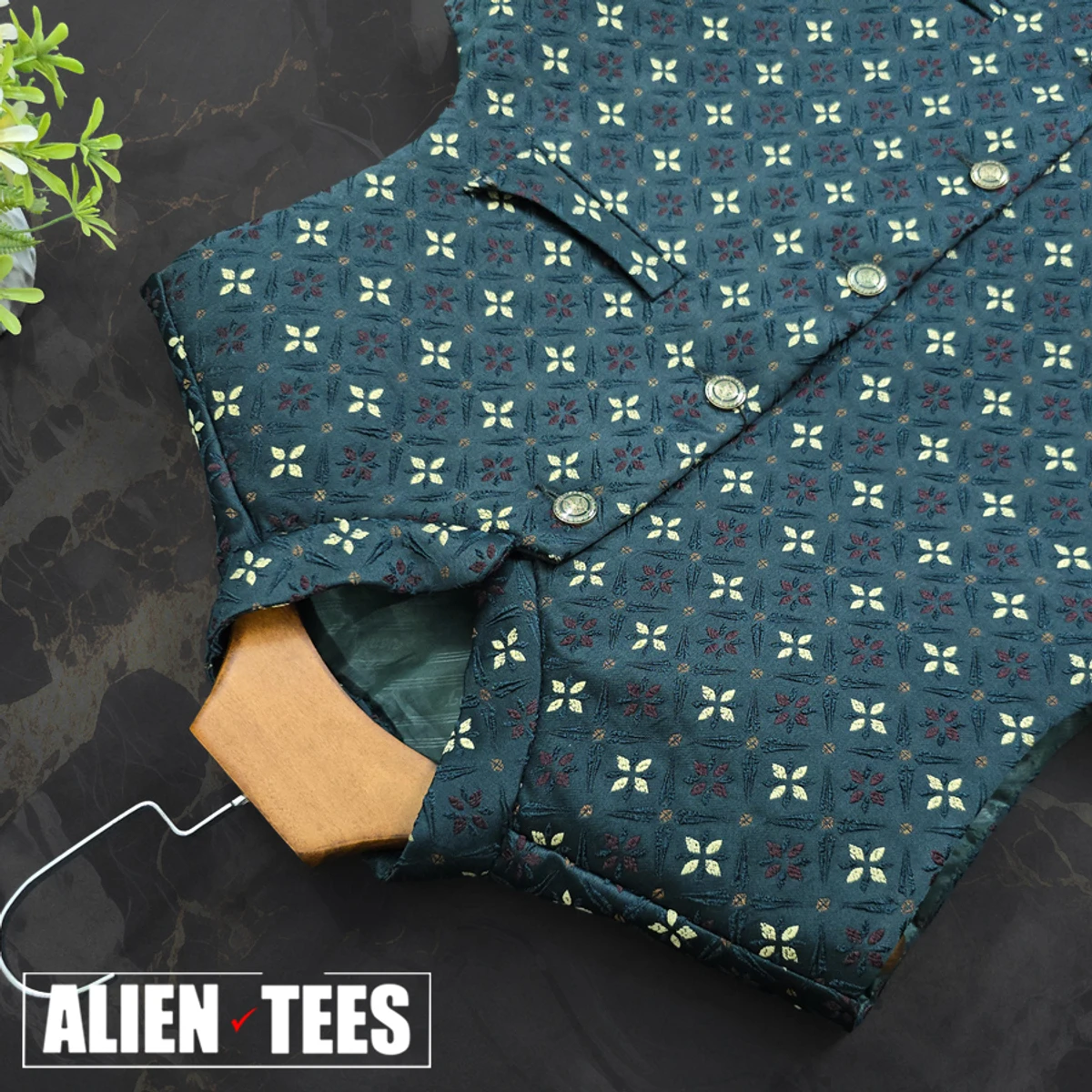 K004 Dark Green Waistcoat