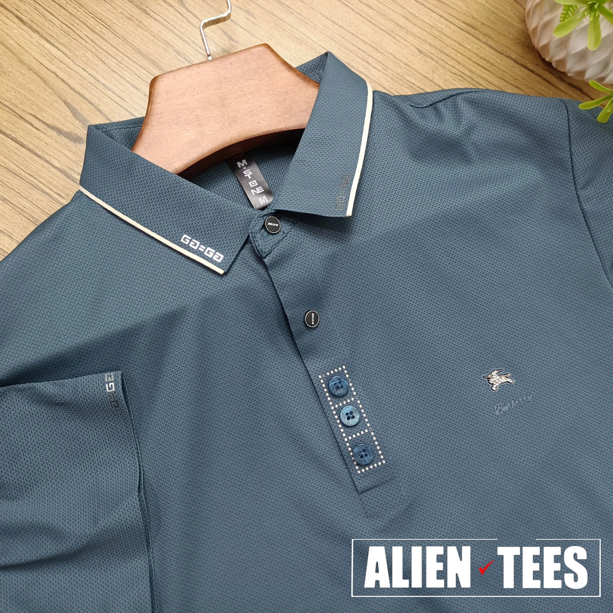 R192 Light Navy Blue 'Burberry' Polo Shirt