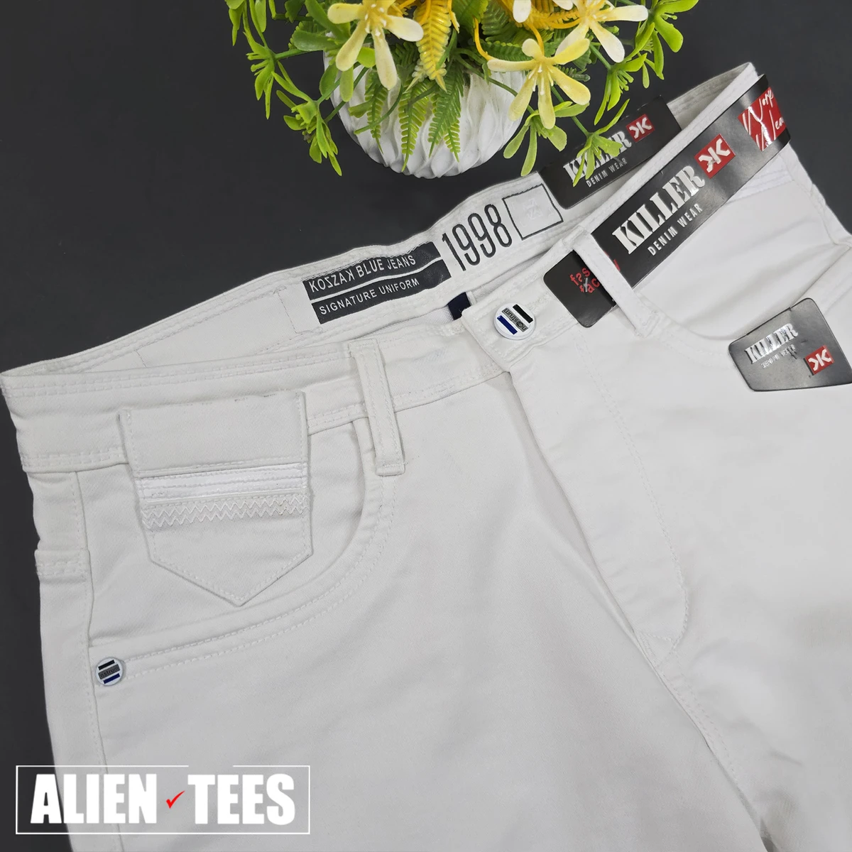 J163 White Premium Killer Jeans Pant