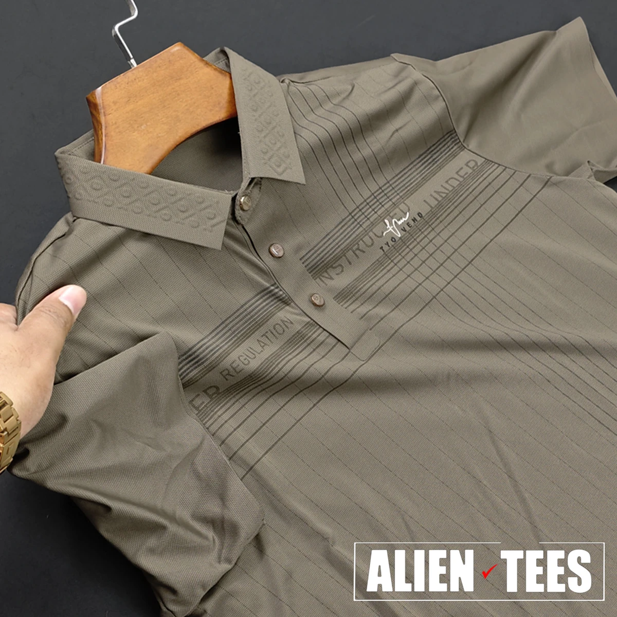 R205 Donkey Brown Crafted Collar Polo Shirt